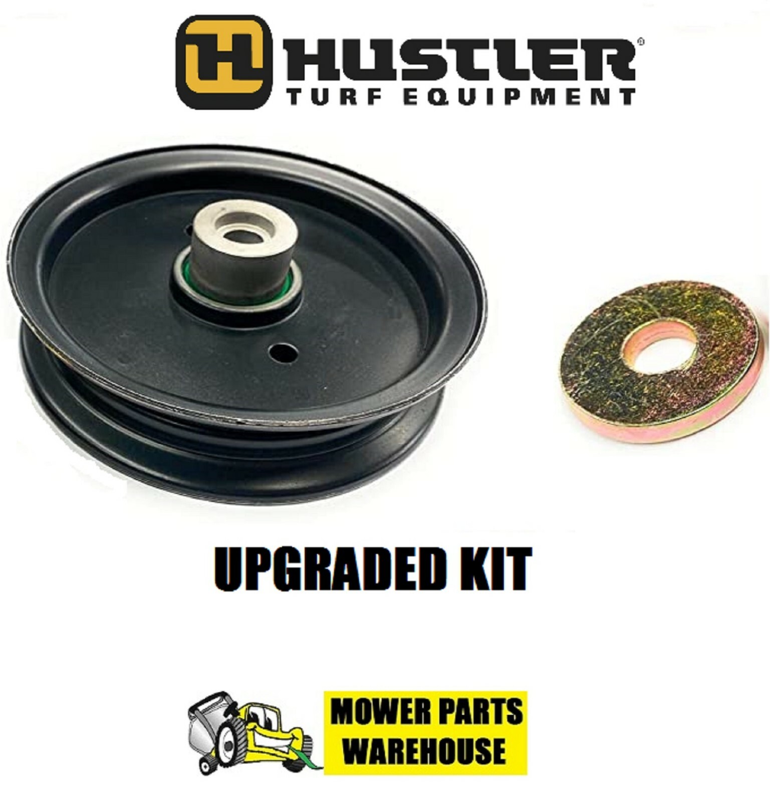 GENUINE OEM HUSTLER MOWER 126124 604231 RAPTOR 52" SD 48" 54" 60" IDLER PULLEY gallery