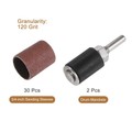 30 Pcs 3/4 Inch Sanding Sleeves Set 120 Grit with 2 Pcs 6mm Mandrels gallery
