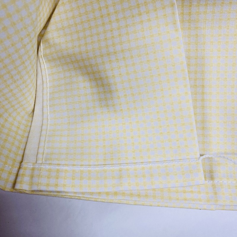VTG Wamsutta Percale Full Flat Sheets Yellow Gingham 81”X96” Poly/Cotton USA 200 gallery