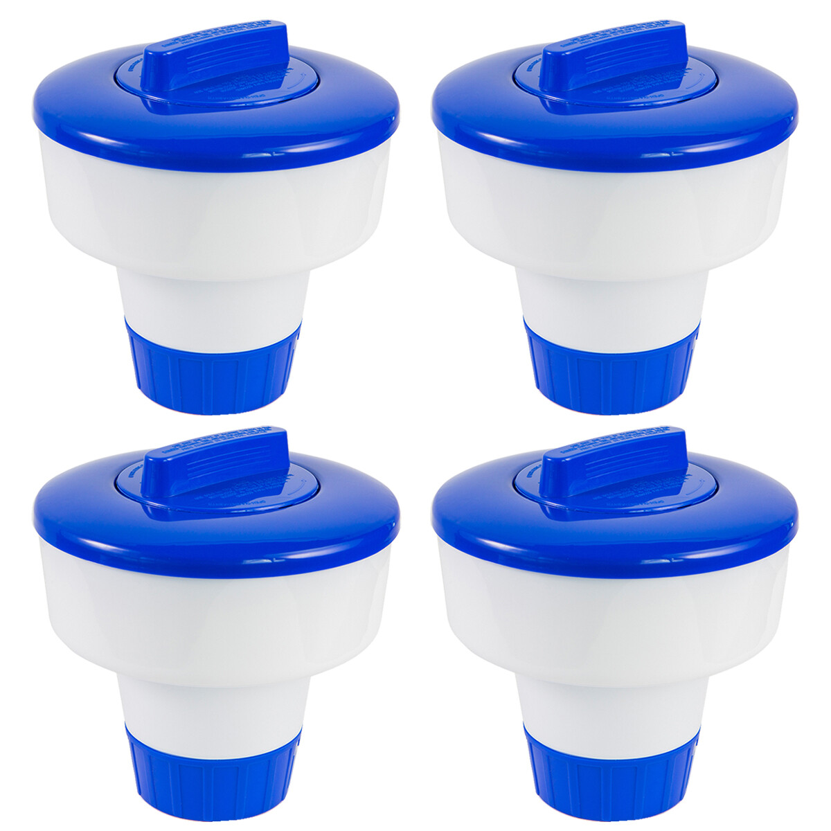 XtremepowerUS 3" Floating Tablet Chlorine Dispenser 3-lb Capacity 4-Pieces Set gallery