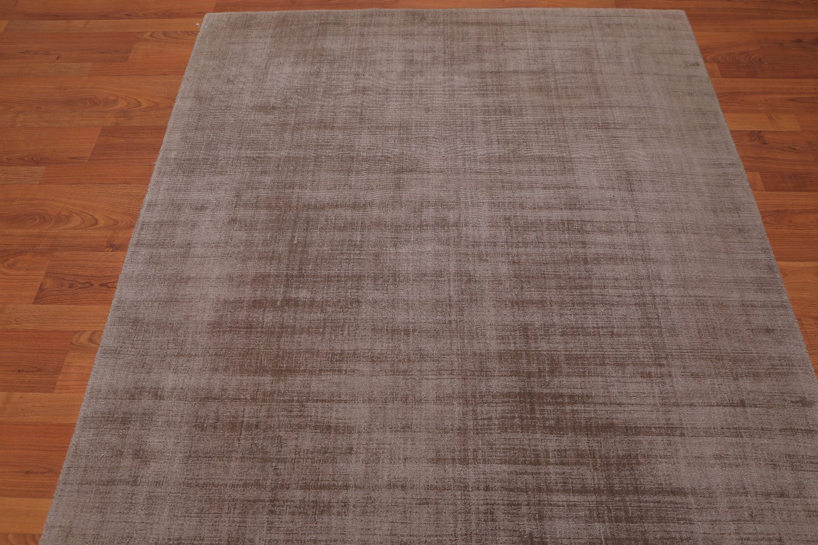 4'7" x 6’7" Handmade Loop & cut textured Pile Bamboo silk Area rug Modern Suede gallery