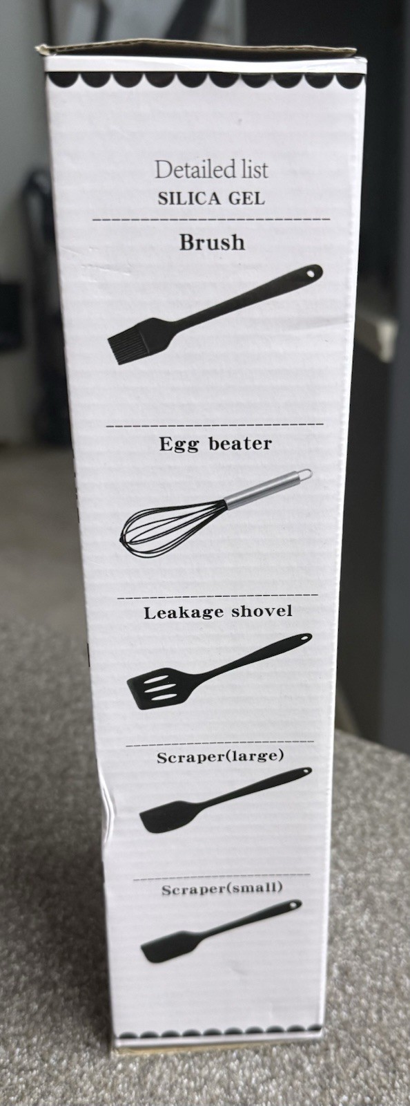 NEW in Box Easy Baking 5 Piece Silicone Utensil Set, BPA Free, Easy Clean Black gallery