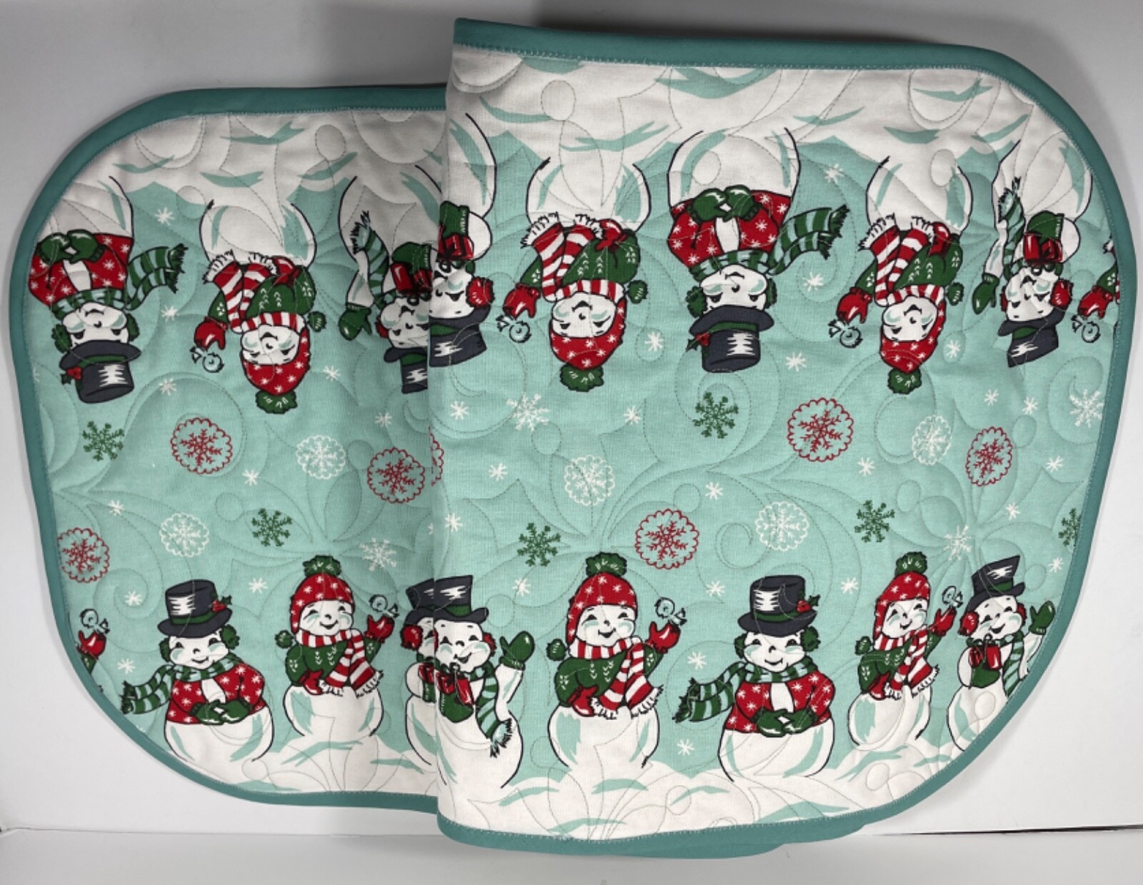 Moda Christmas Table Runner Classic Retro Holiday Snowy Snowman 16 X 54 in. gallery