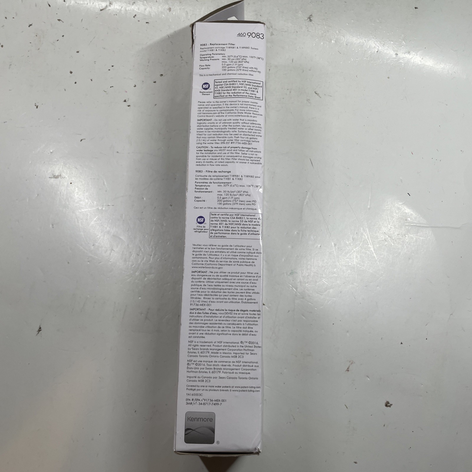 NEW/SEALED Genuine Kenmore Replacement Refrigerator Water Filter 460-9083 gallery