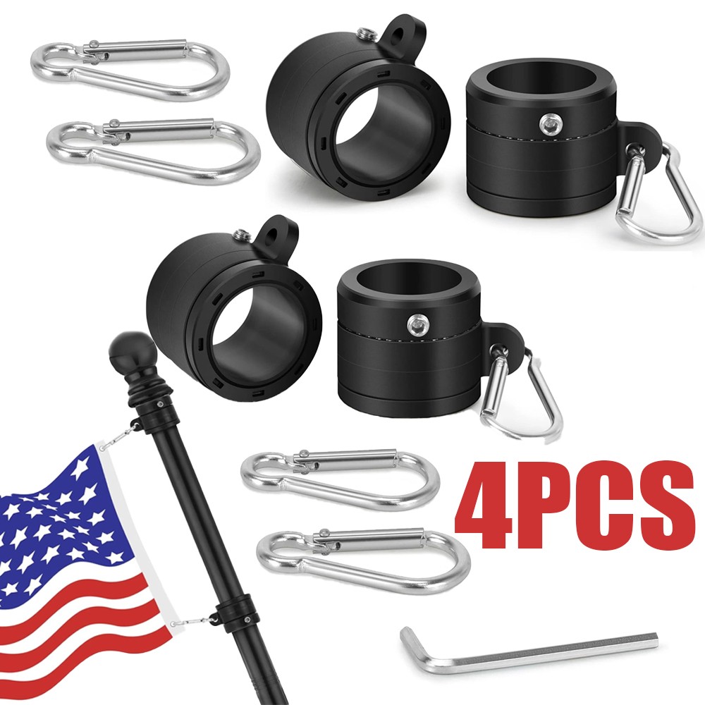 4 Pack Flag Pole Rings,360° Rotating anti Wrap Flag Mounting Ring,Spinning Flag gallery