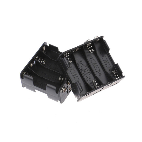 2Pcs Black Plastic Battery Holder Case w Wire for 8 x AA 12V Batteries gallery