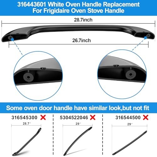 Replacement Oven Door Handle 2-Pack for Electric Range, Compatible with Kenmore, gallery