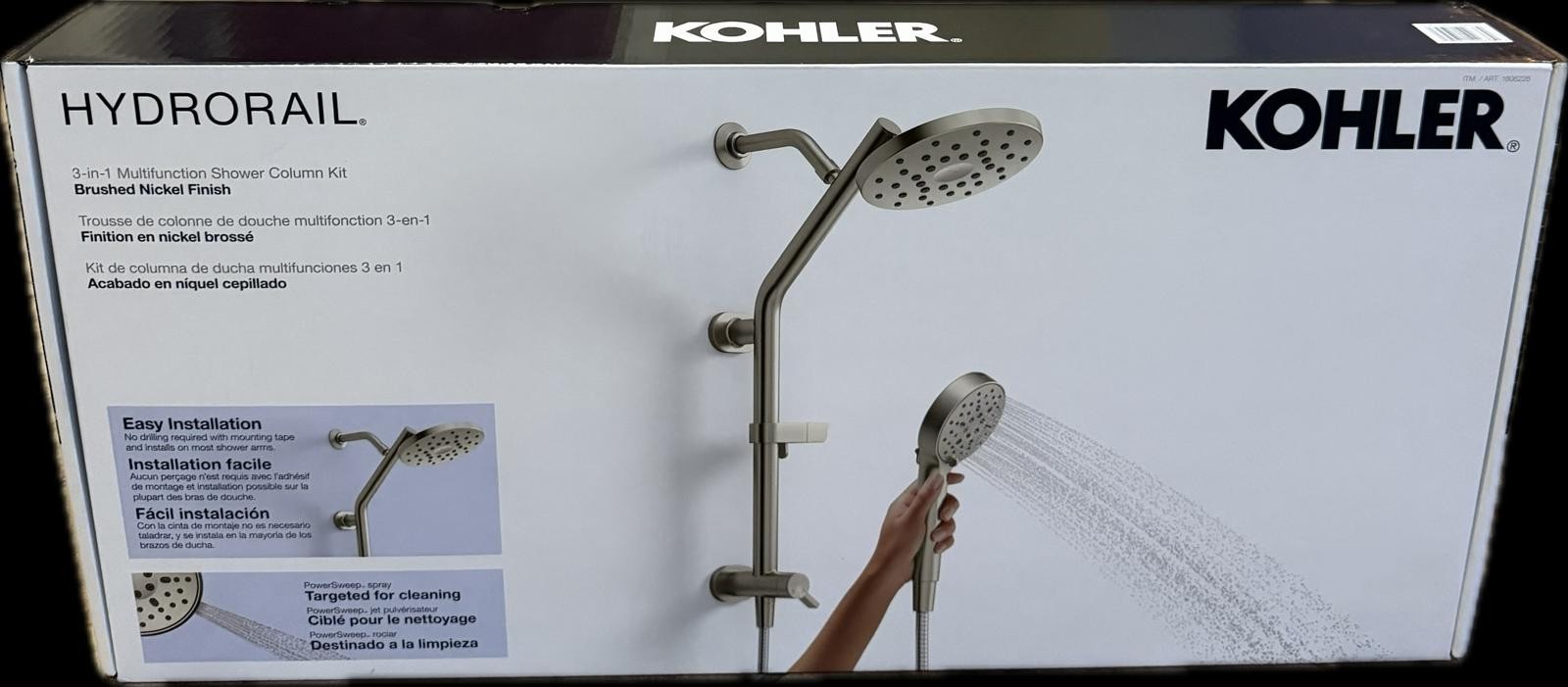KOHLER Hydrorail Shower Column Brushed Nickel Complete System gallery