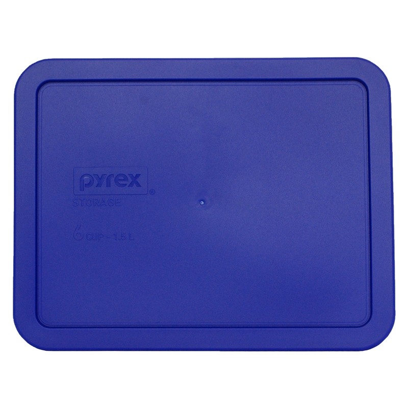 Pyrex 7211 6-Cup Rectangle Glass Storage Dish w/ 7211-PC 6-Cup Cadet Blue Lid gallery