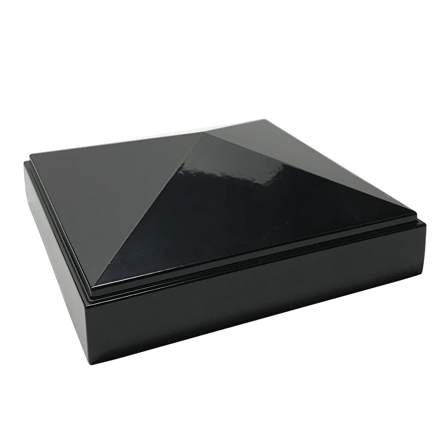 4" x 4" Decorex Hardware Aluminium Pyramid Post Cap for Metal Posts - Black gallery