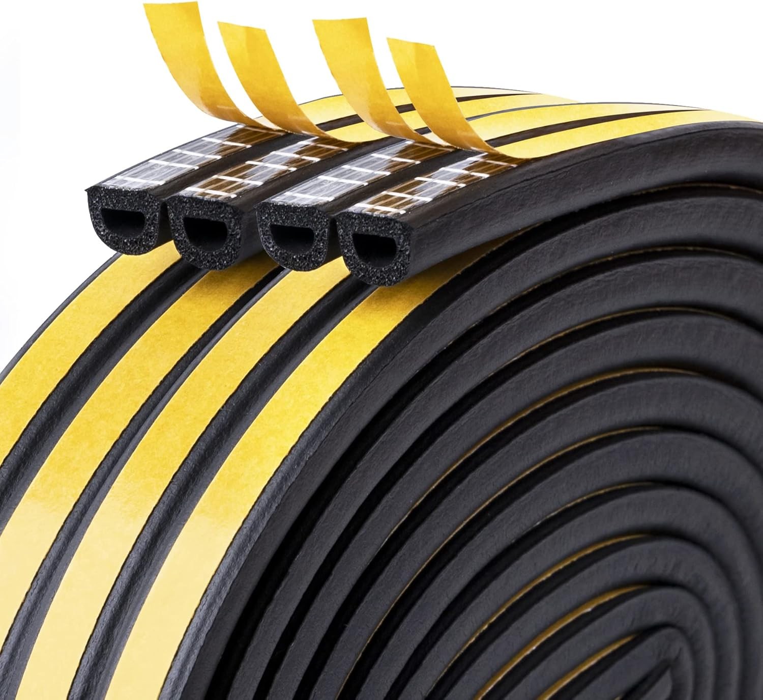 CloudBuyer Door Weather Stripping, Soundproof Insulation Seal Strip - Black, 33F gallery