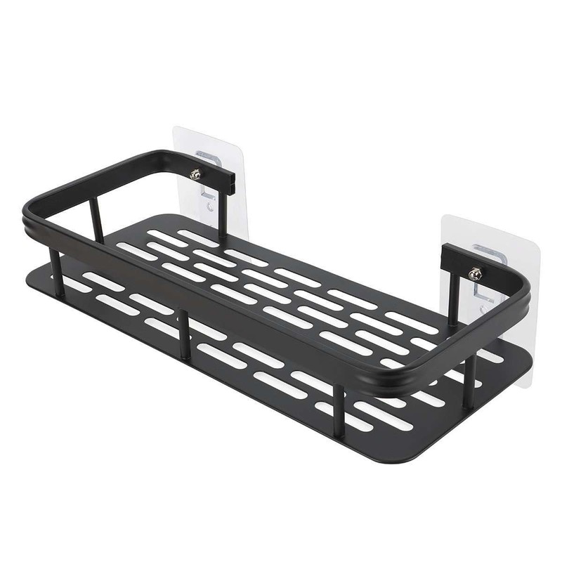 Bathroom Storage Holder Shelf Shower Organizer Rack Wall Mounted Black/Silver gallery
