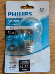 Philips 40 watts, S11, Intermediate Base Appliance Bulb, 440 Lumens