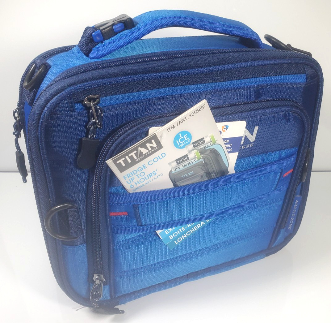 Titan Deep Freeze 5 liters, Expandable Lunch Bag Toper, Ice Walls BLUE or BLACK gallery