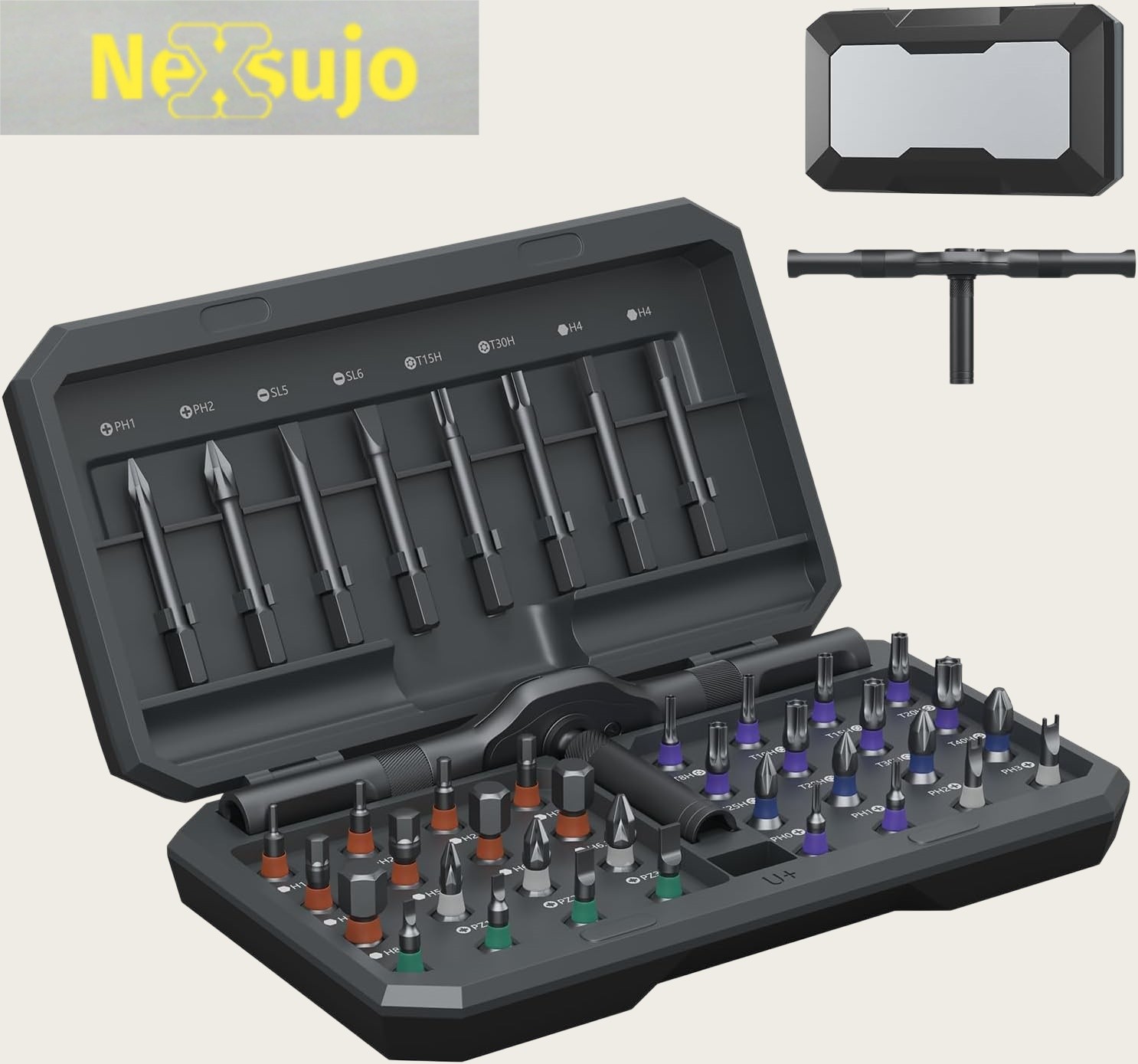 42-in-1 Magnetic Screwdriver Set, Ratchet Multi Bit Tool Kit w/ Case, DIY Repair gallery