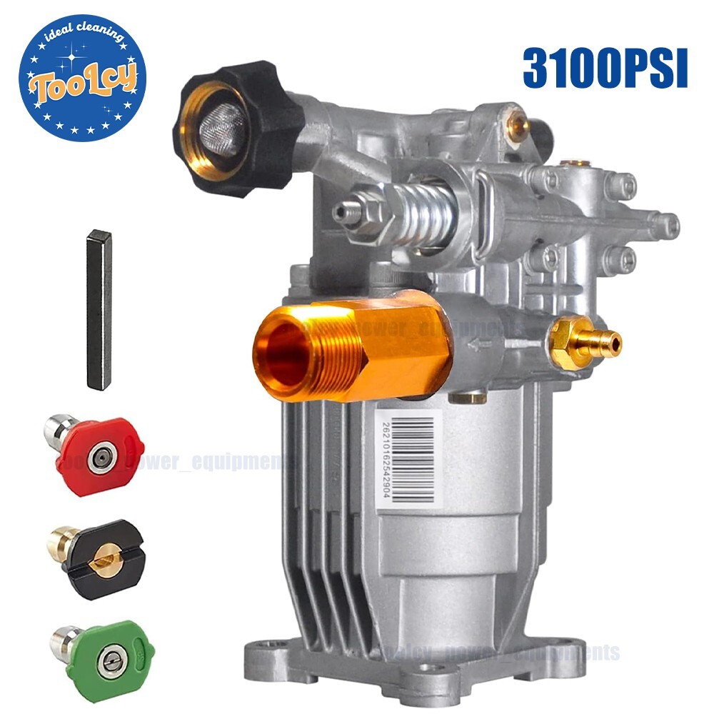 TOOLCY High Pressure Washer Pump 3100 PSI 3/4" Shaft Horizontal 2.5 GPM gallery