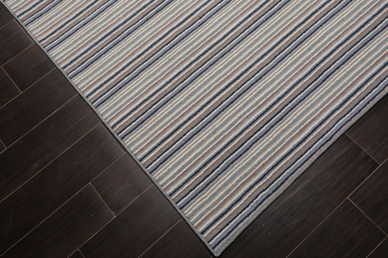 Multi Sizes Runners Ivory Hand Tufted Striped New Zealand Wool Runnersonly gallery