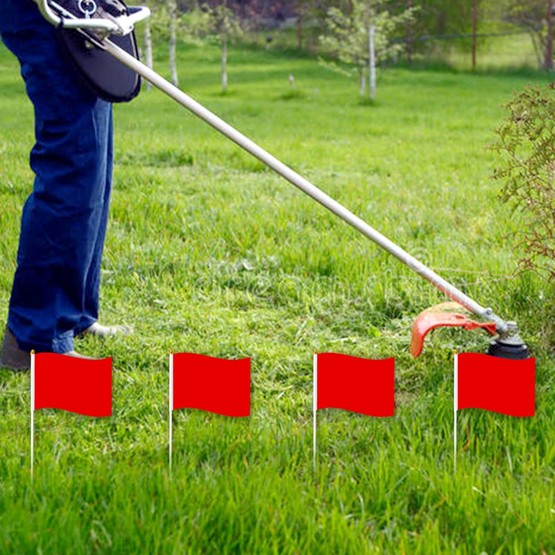 25 Pack Solid Red Flags Small Mini Red DIY Graffiti Flags on Stick,Party Decorat gallery
