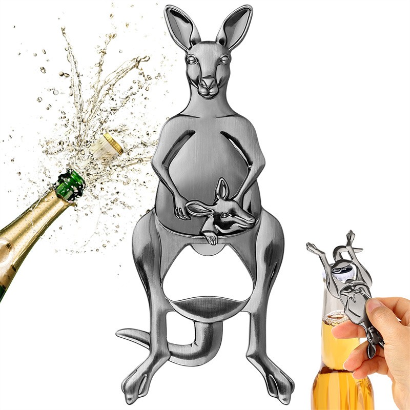 Vintage Style Kangaroo Shaped Bottle Opener Handheld Beer Opener Bronze/Gunmetal gallery