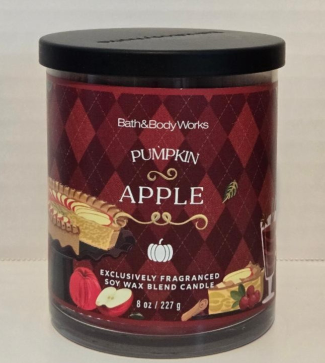 New Bath & Body Works Pumpkin Apple Soy Wax Blend Single Wick Candle - 8 oz. gallery