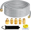 12FT Stainless Braided Propane Hose 3/8 Flare NPT Heater Grill Fire Pit gallery