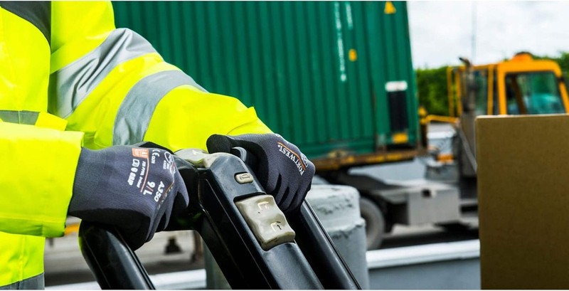 A350 Grip Work Gloves - Lightweight Nitrile Foam Dermiflex Safety Gloves Black gallery