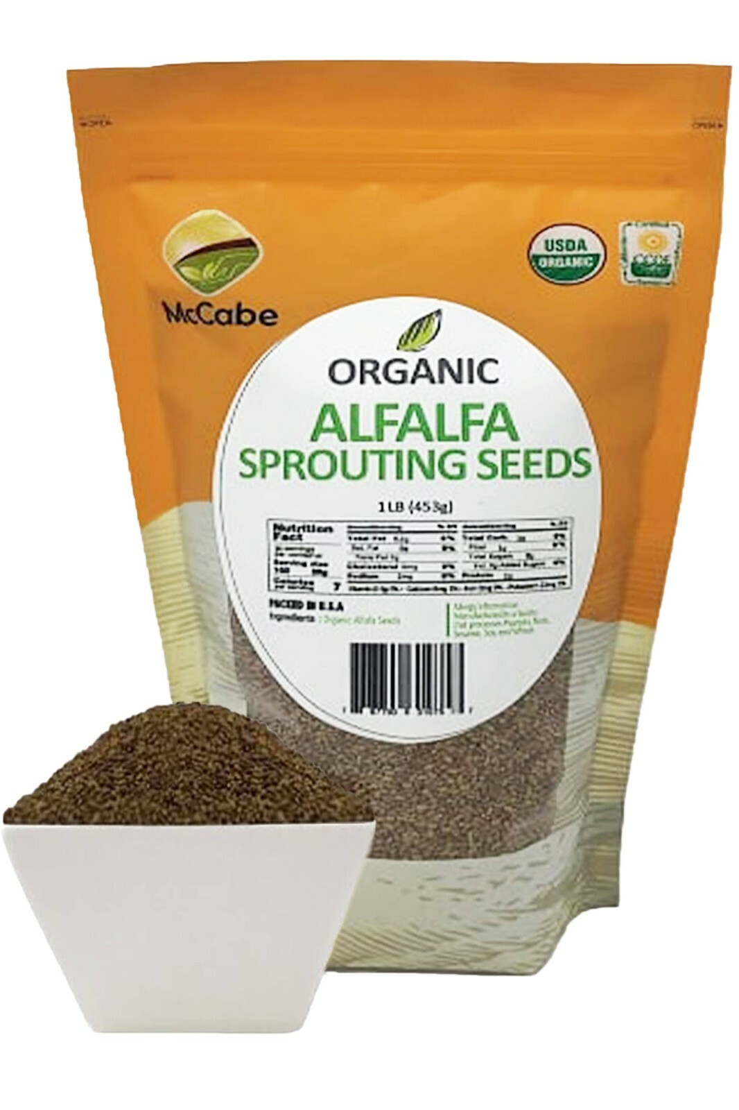 McCabe Organic Alfalfa Sprouting Seeds, 1-pound, USDA Organic Certified gallery