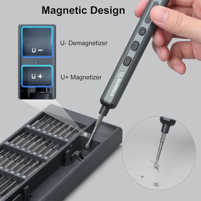 STREBITO Mini Electric Screwdriver Set, 70 in 1 Small Electric Screwdriver gallery