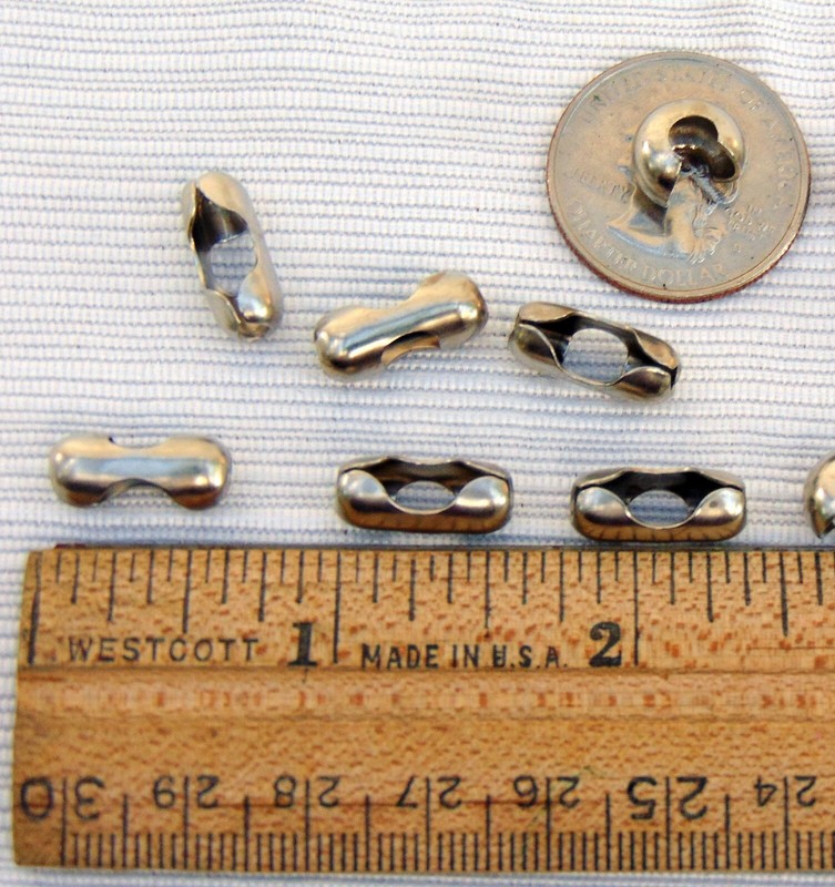 Roller Shade replacement chain 4.5mm Stainless Steel Ball Bead #10 + connectors gallery
