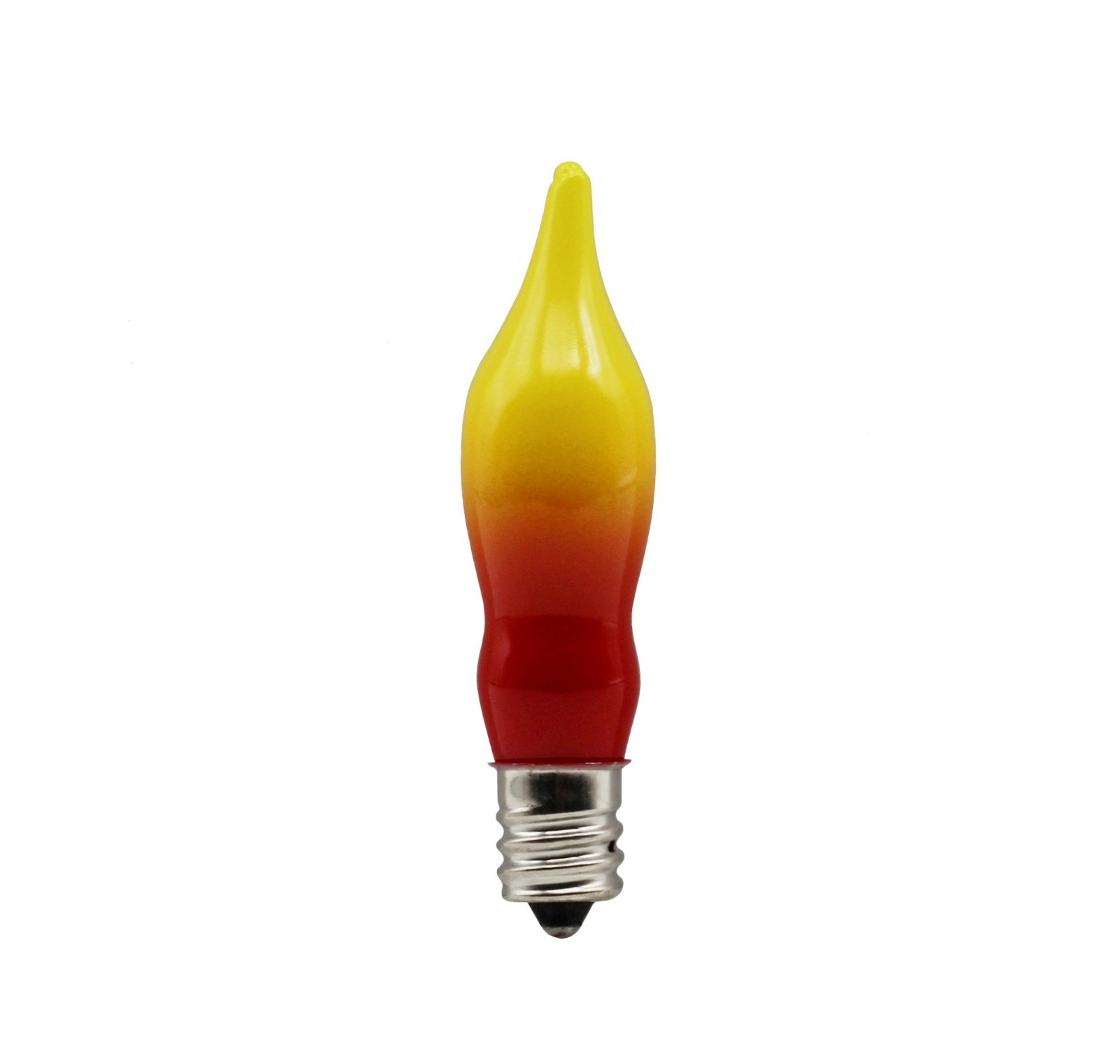 12 Pack Orange & Red Flame Tip Bulbs, 7W 120V, E12 Candelabra Base gallery