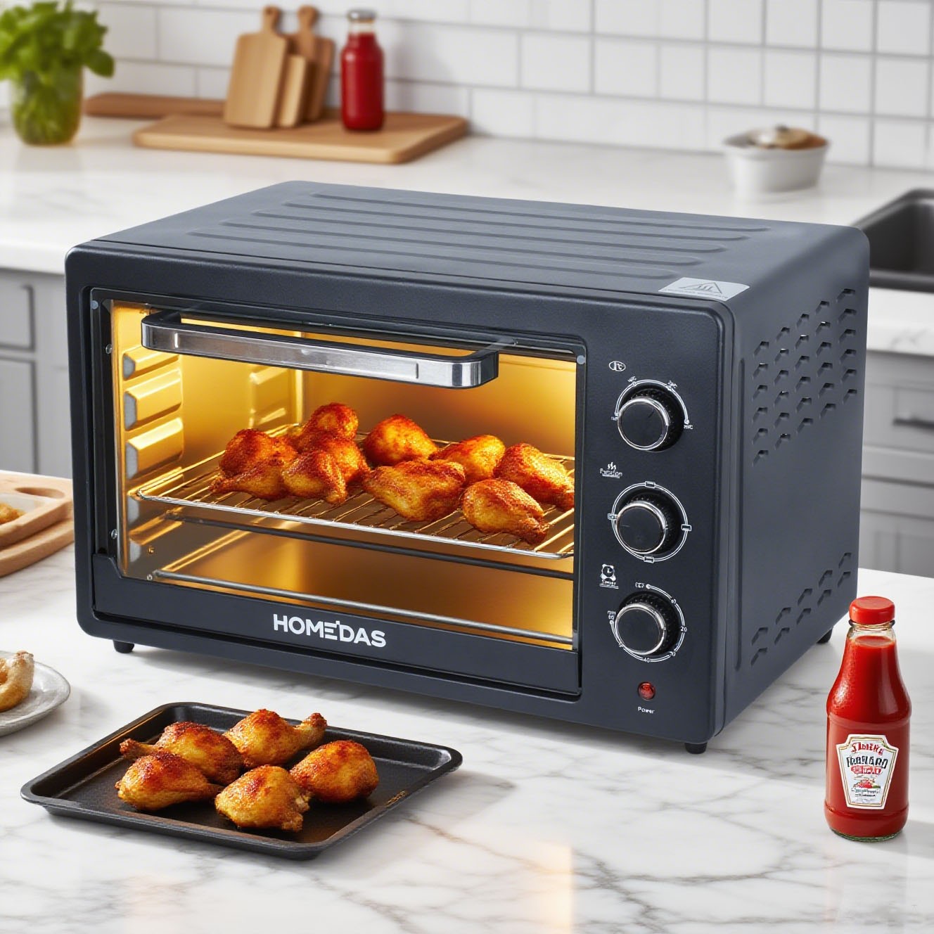 HOMEDAS Home Electric Oven Compact Multi-Function Countertop Oven for Baking gallery
