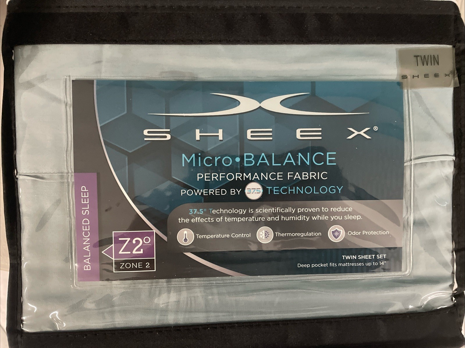 SHEEX® Micro•BALANCE 37.5® Performance 300-Thread-Twin Sheets Aqua NOT STRECHY gallery