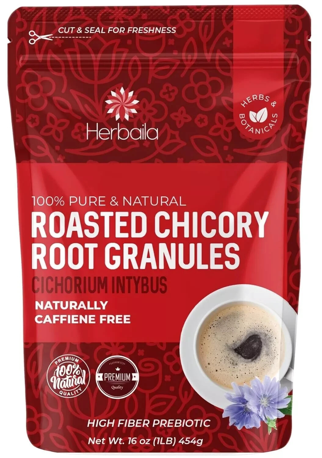 Chicory Root Roasted Granules 1 Pound Chicory Coffee (Inulin Prebiotic Dietar gallery