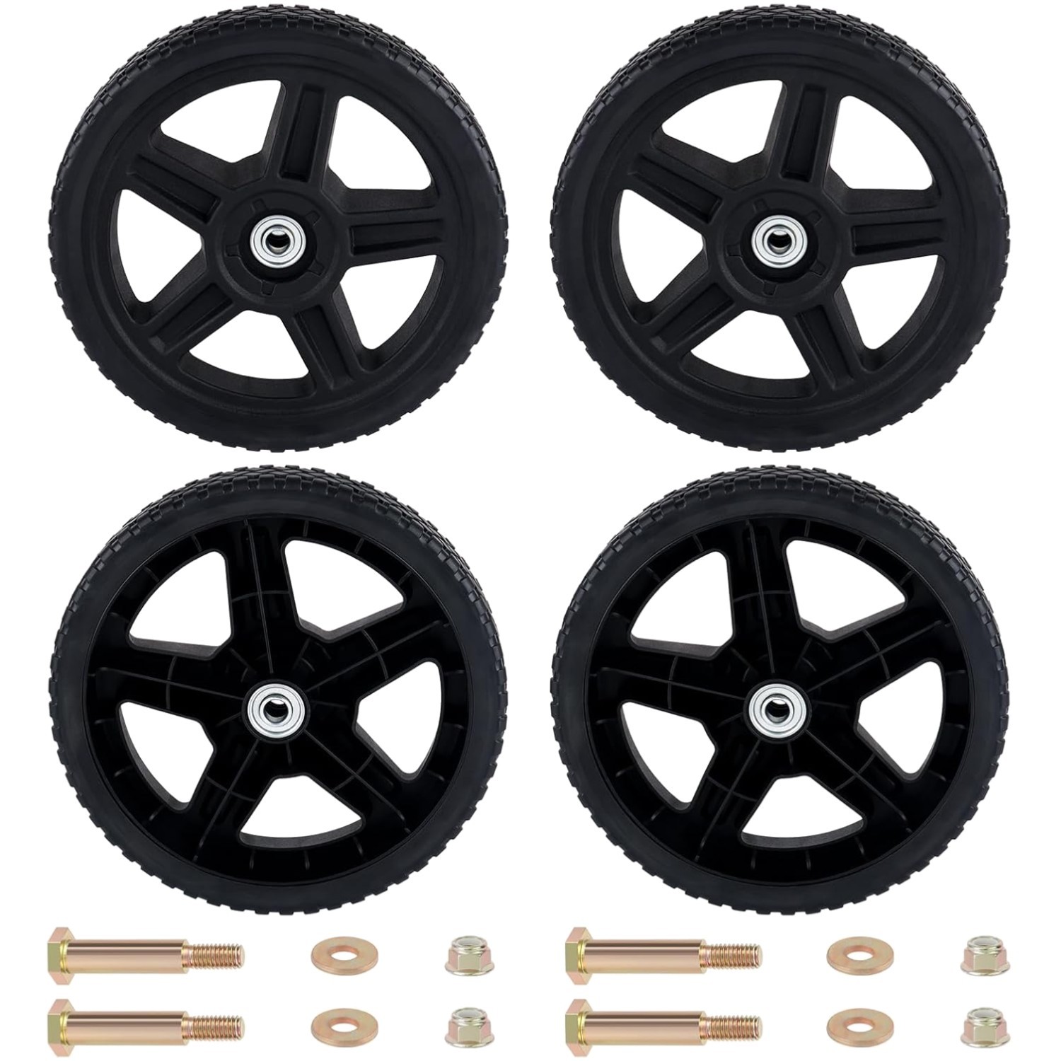 10 Inch Push Mower Wheels - Universal Fit for Garden Equipment gallery