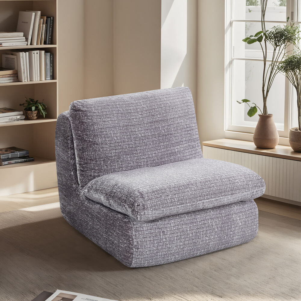 Liyasi Full Compression Sofa Chair, Ergonomic Design, Stable Construction, Grey gallery