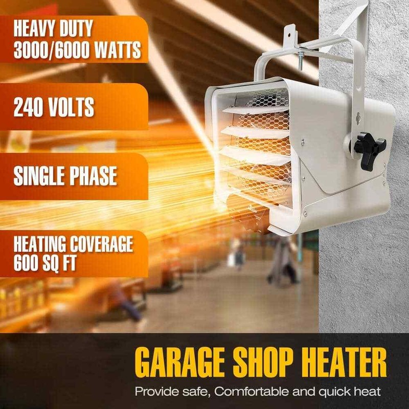 Electric Garage Workshop Industrial Hardwire Forced Air Fan Heater 240-V 6000-W gallery