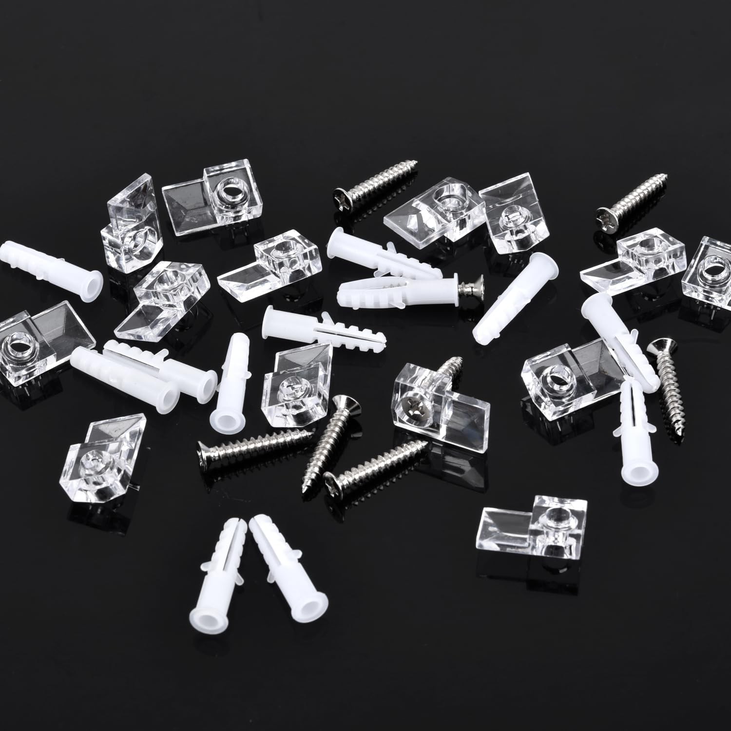 HeavyDuty Mirror Clips 30 Sets Plastic Metal Mounting Hardware for Cabinet Door gallery