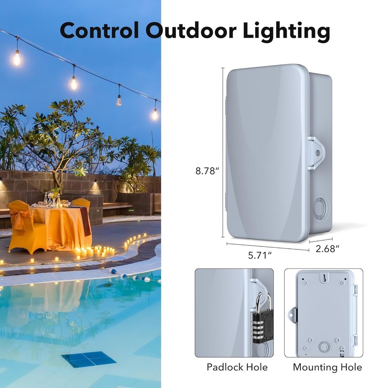 BN-LINK Pool Pump Timer Outdoor Timer Box, Heavy Duty 24Hr Programmable For Pool gallery