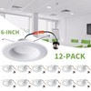 LED Recessed Lighting 6 Inch, 12 Pack, 15W Dimmable Trim Can Lights, Baffle Trim gallery