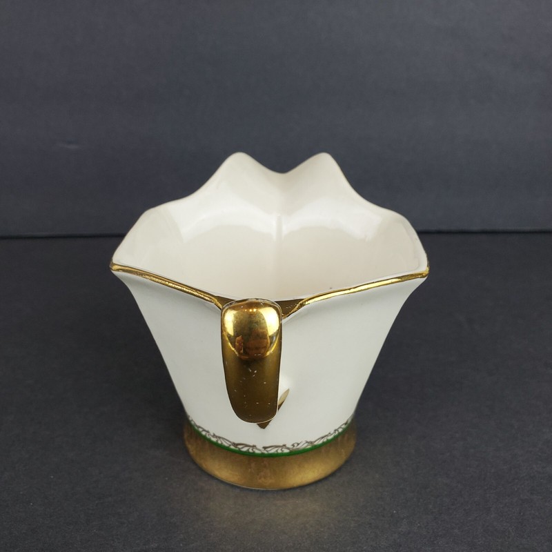 Vintage DEVON CHINA Creamer Guaranteed 22 Kt Gold Trim First Quality gallery