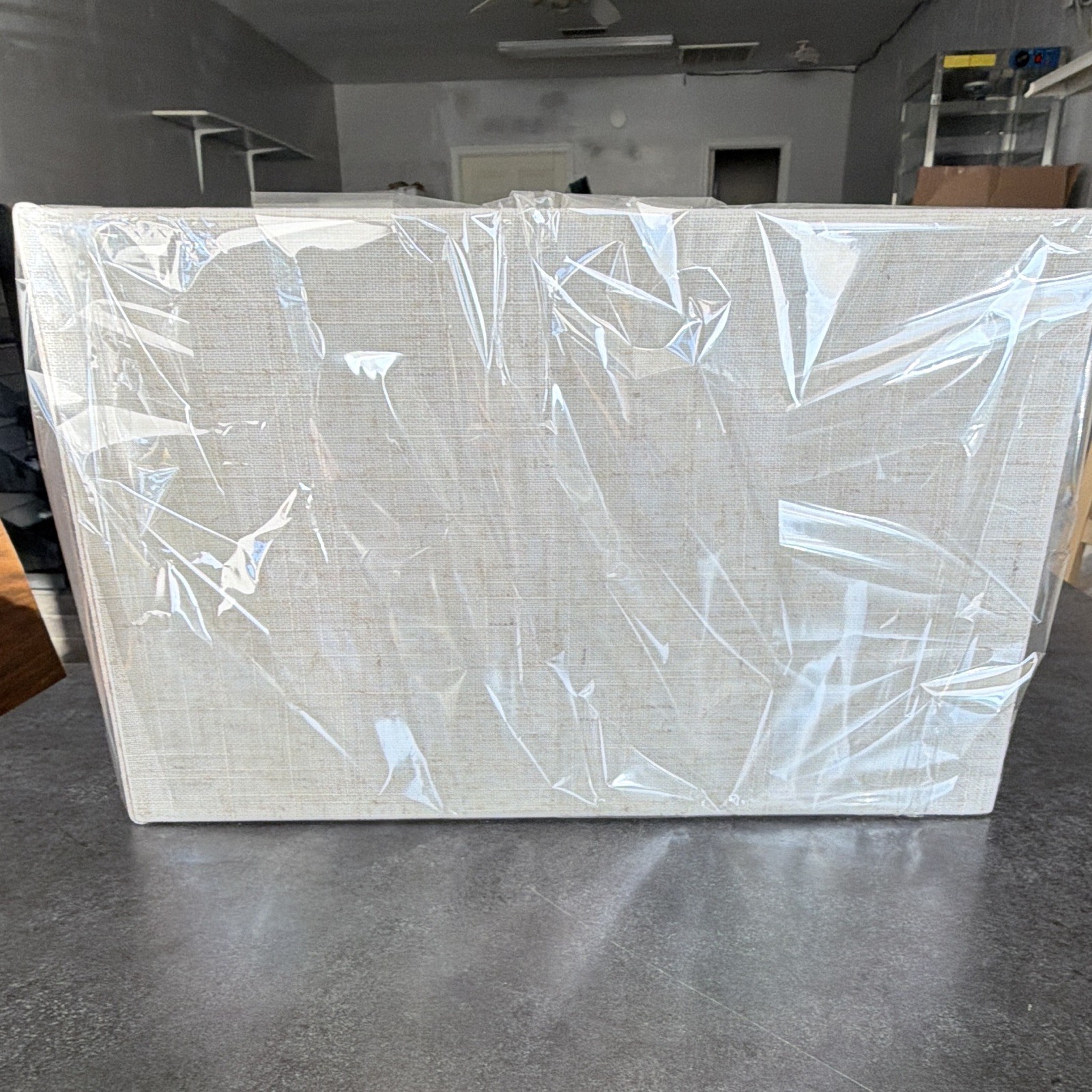 GO&SO Beige Fabric Rectangular Lamp Shade Solid, E26, 12.6 x 6.7 x 8 in gallery