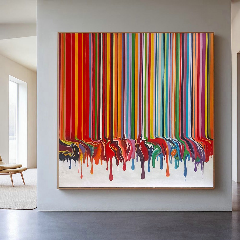 Modern Colorful Abstract Canvas Hand Painted Oil Painting Home Decor Wall Art gallery