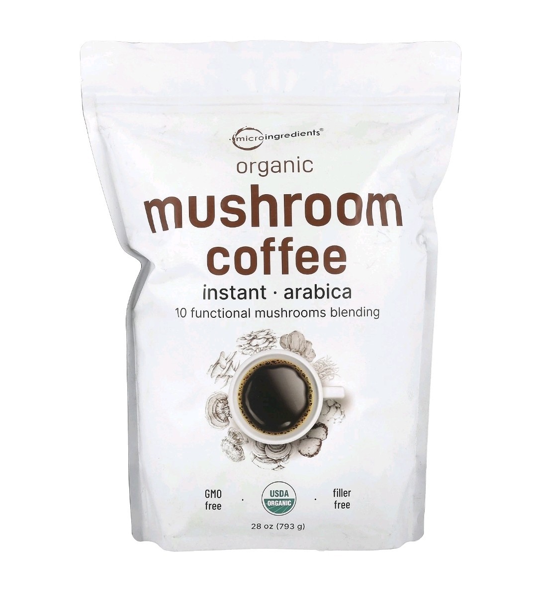Micro Ingredients Organic Instant Mushroom Coffee, 28 oz (793 g) gallery