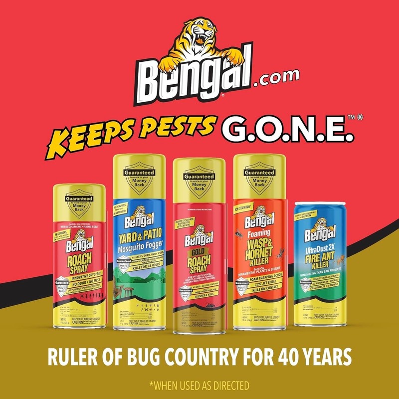 Bengal Gold Roach Spray - Odorless, Stain-Free Bug Spray for Home - Prevents ... gallery