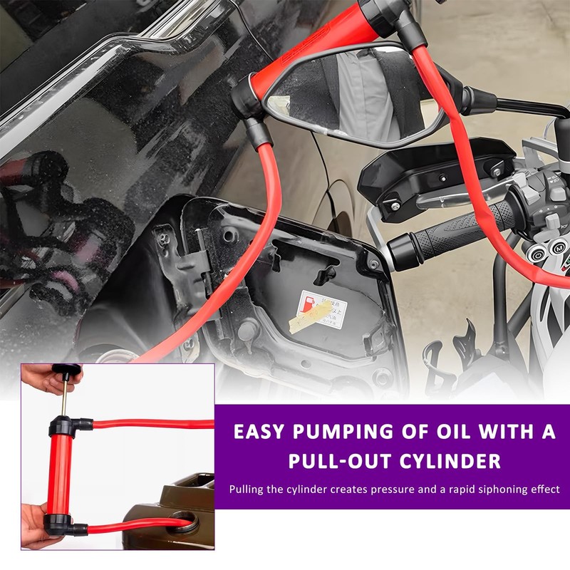 Car Siphon Fluid Transfer Pump, Multi-Use Manual Fuel Extractor Liquid Suctio... gallery