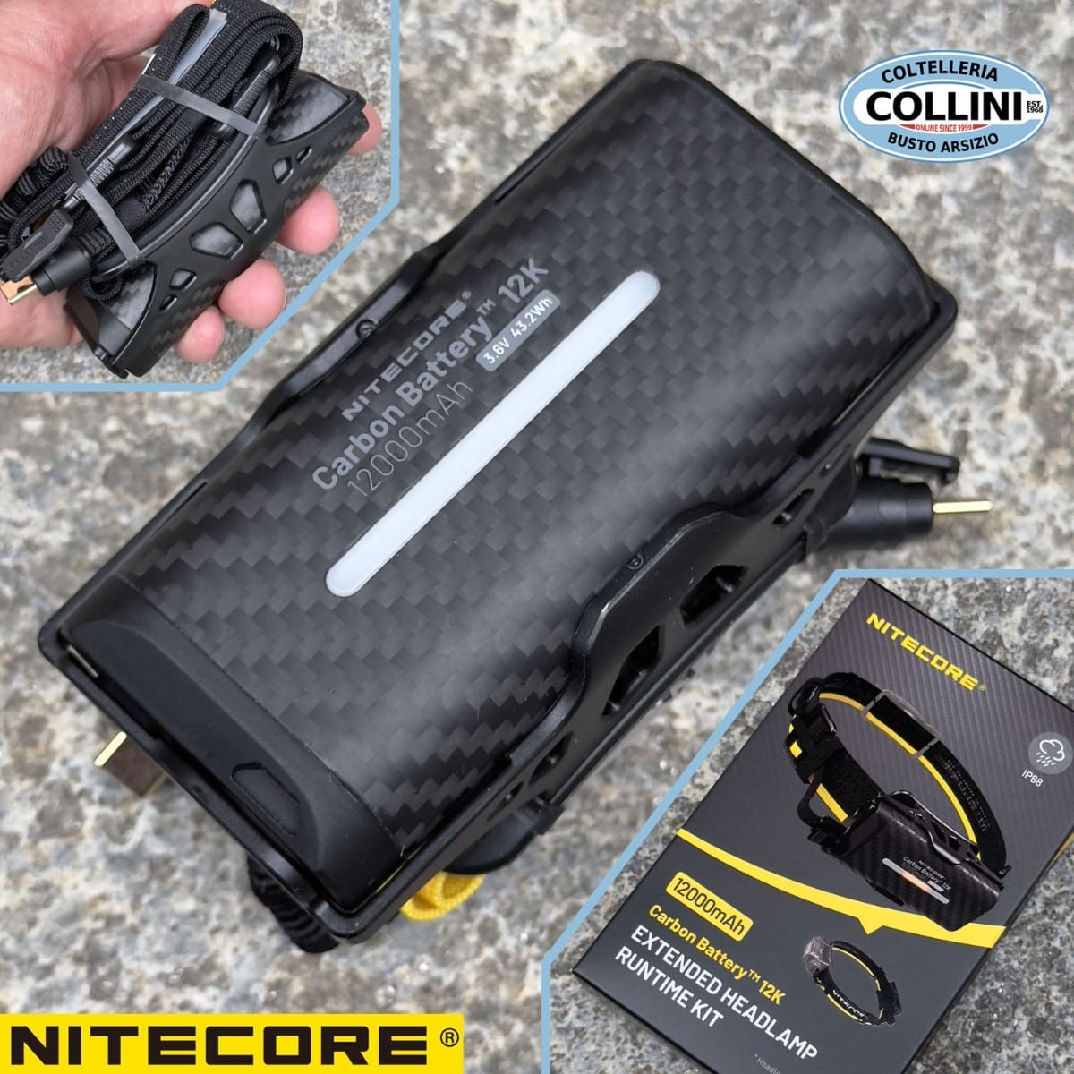 Nitecore - Carbon Battery 12K Kit - Additional 12000mAh Battery for Torch... gallery