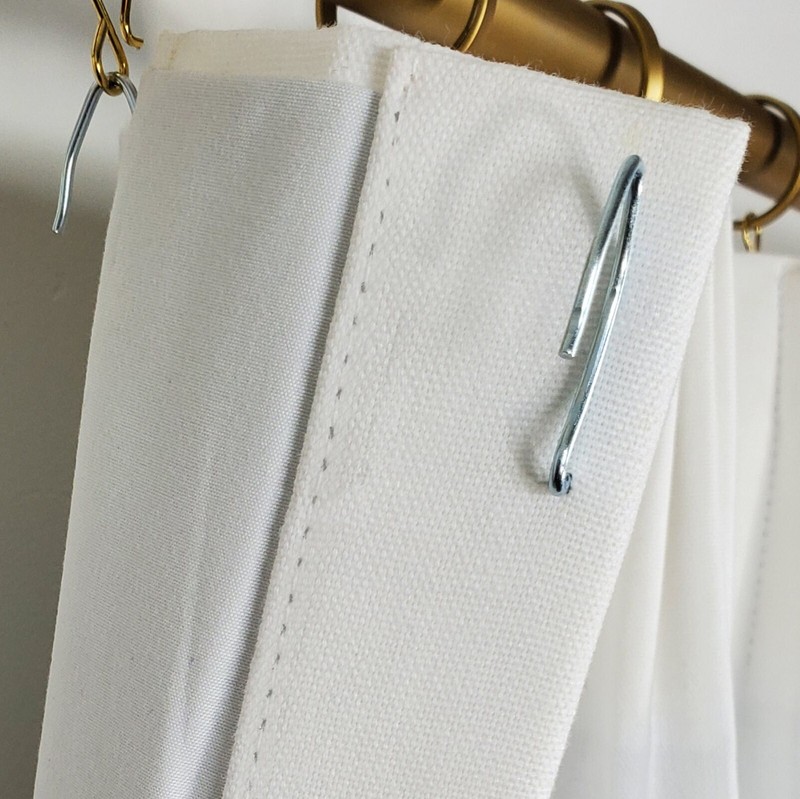 Custom Drapes - Pleated & Lined - 7 oz. Cotton Duck White - 1 Pair / 2 Panels gallery