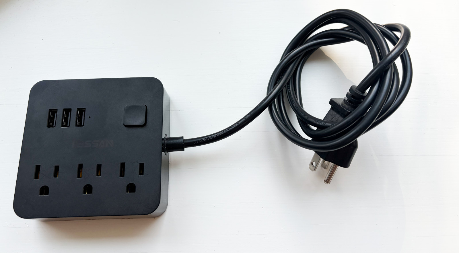 TESSAN Power Strip with 3 Outlets 3 USB Charging Station 5 Ft Extension Cord gallery