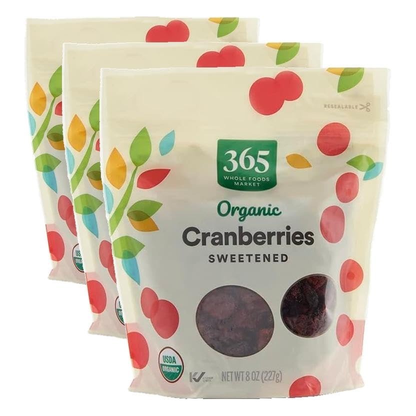 Organic Dried Sweetened Cranberries 8oz Pack of 3 Gluten-Free gallery