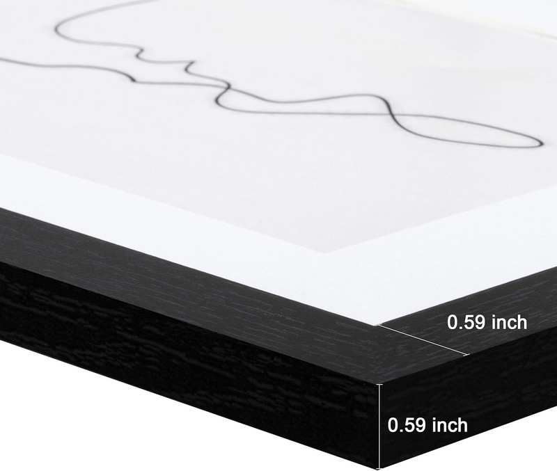 Lightweight Rectangular Picture Frames Set for Vertical or Horizontal Display gallery